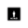 Cedule wc muži | Piktogram (čtverec)