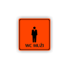 Cedule wc muži | Piktogram (čtverec)