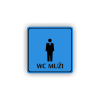 Cedule wc muži | Piktogram (čtverec)