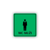 Cedule wc muži | Piktogram (čtverec)