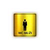 Cedule wc muži | Piktogram (čtverec)