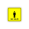 Cedule wc muži | Piktogram (čtverec)