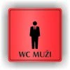 Cedule wc muži – plast (piktogram)
