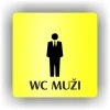 Cedule wc muži – plast (piktogram)