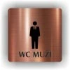 Cedule wc muži – plast (piktogram)