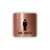 Cedule wc muži | Piktogram (čtverec)