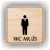 Cedule wc muži – plast (piktogram)