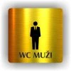 Cedule wc muži – plast (piktogram)