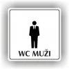 Cedule wc muži – plast (piktogram)