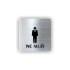 Cedule wc muži | Piktogram (čtverec)