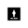 Cedule wc ženy | Piktogram (čtverec)
