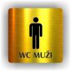 Cedule wc muži – plast (piktogram)