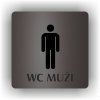Cedule wc muži – plast (piktogram)