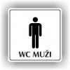 Cedule wc muži – plast (piktogram)