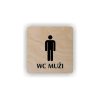 Cedule wc muži | Piktogram (čtverec)
