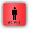 Cedule wc muži – plast (piktogram)