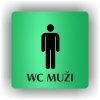 Cedule wc muži – plast (piktogram)