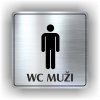 Cedule wc muži – plast (piktogram)