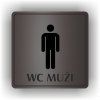 Cedule wc muži – plast (piktogram)