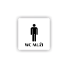 Cedule wc muži | Piktogram (čtverec)