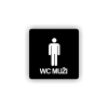 Cedule wc muži | Piktogram (čtverec)