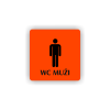 Cedule wc muži | Piktogram (čtverec)