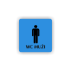 Cedule wc muži | Piktogram (čtverec)