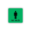 Cedule wc muži | Piktogram (čtverec)