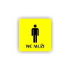 Cedule wc muži | Piktogram (čtverec)
