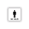 Cedule wc muži | Piktogram (čtverec)