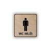 Cedule wc muži | Piktogram (čtverec)