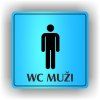 Cedule wc muži – plast (piktogram)
