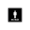 Cedule wc muži | Piktogram (čtverec)