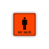 Cedule wc muži | Piktogram (čtverec)