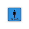 Cedule wc muži | Piktogram (čtverec)