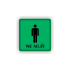 Cedule wc muži | Piktogram (čtverec)
