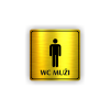 Cedule wc muži | Piktogram (čtverec)