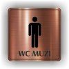 Cedule wc muži – plast (piktogram)