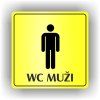 Cedule wc muži – plast (piktogram)
