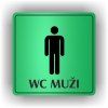 Cedule wc muži – plast (piktogram)