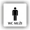 Cedule wc muži – plast (piktogram)