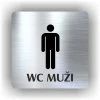 Cedule wc muži – plast (piktogram)