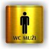Cedule wc muži – plast (piktogram)