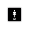 Cedule wc ženy | Piktogram (čtverec)