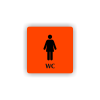 Cedule wc ženy | Piktogram (čtverec)