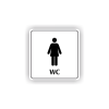 Cedule wc ženy | Piktogram (čtverec)