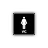 Cedule wc ženy | Piktogram (čtverec)