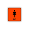 Cedule wc ženy | Piktogram (čtverec)
