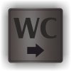 Piktogram - WC ŠIPKA DO PRAVA
