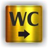 Piktogram - WC ŠIPKA DO PRAVA